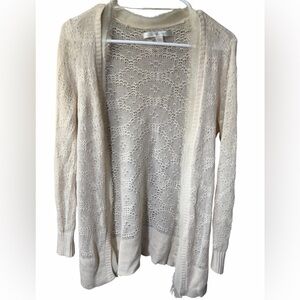 LC Lauren Conrad Cream Lace Cardigan